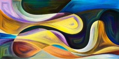 Arka plan modern sanatın konuda eğri şekiller oluşur