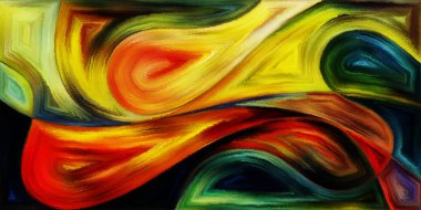 Modern sanatın konuda dalgalı formlarının arka plan