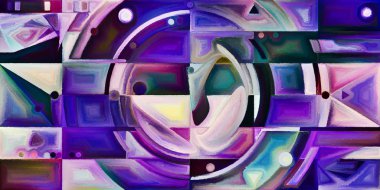 Arka plan renkli şekil parçaları modern sanatın konuda oluşur