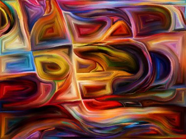 Renkli organik formları konuyla ilgili sanat ve doğa resim.