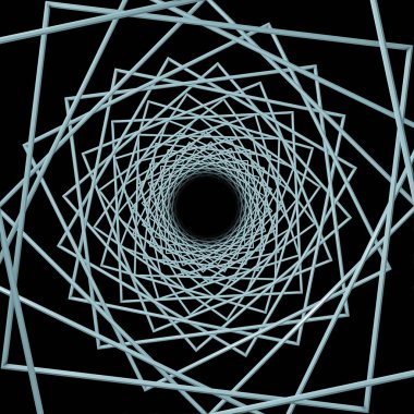 Girdap Meydanı'nda. merkezi etrafında dönen satırları dönen 3d render