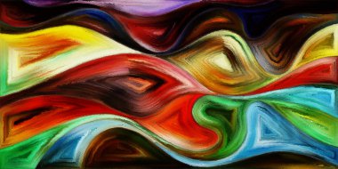 Modern sanatın konuda dalgalı formlarının arka plan