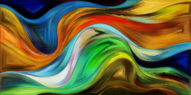 Modern sanatın konuda dalgalı formlarının arka plan