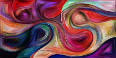 Modern sanatın konuda dalgalı formlarının arka plan