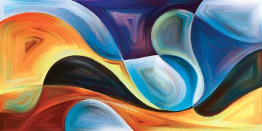 Arka plan modern sanatın konuda eğri şekiller oluşur