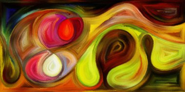 Modern sanatın konuda dalgalı formlarının arka plan