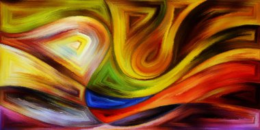 Modern sanatın konuda dalgalı formlarının arka plan