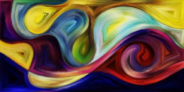 Modern sanatın konuda dalgalı formlarının arka plan