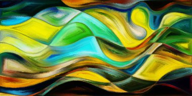 Modern sanatın konuda dalgalı formlarının arka plan