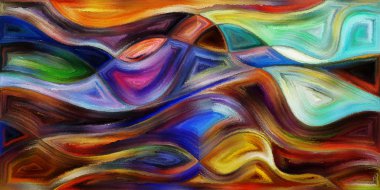 Modern sanatın konuda dalgalı formlarının arka plan