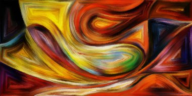 Modern sanatın konuda dalgalı formlarının arka plan
