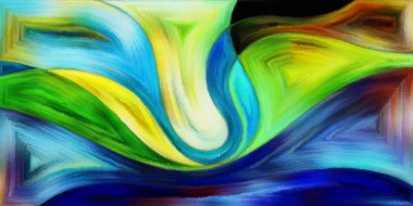 Modern sanatın konuda dalgalı formlarının arka plan
