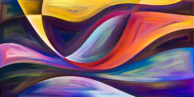 Arka plan modern sanatın konuda eğri şekiller oluşur