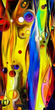 Çağdaş sanat konularındaki çember ve eğrilerin soyut arkaplanı