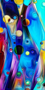 Çağdaş sanat konularındaki çember ve eğrilerin soyut arkaplanı