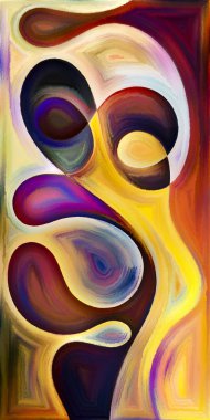 Arka plan şekilleri ve eğrileri modern sanatın konuda oluşur