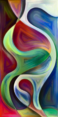 Arka plan şekilleri ve eğrileri modern sanatın konuda oluşur