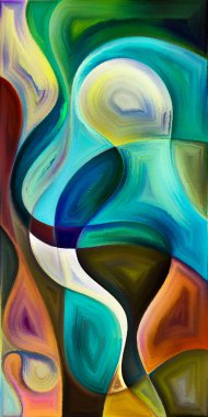 Arka plan şekilleri ve eğrileri modern sanatın konuda oluşur