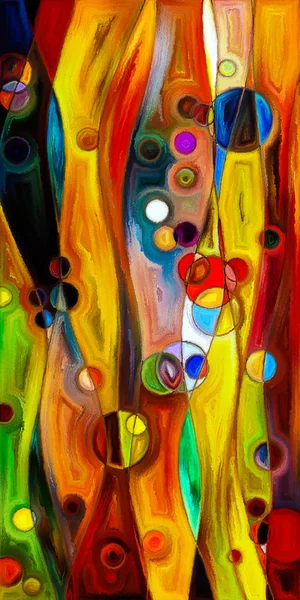 Çağdaş sanat konularındaki çember ve eğrilerin soyut arkaplanı
