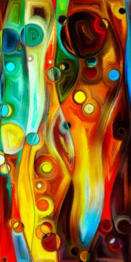 Çağdaş sanat konularındaki çember ve eğrilerin soyut arkaplanı