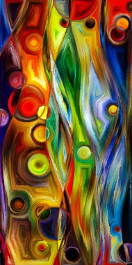 Çağdaş sanat konularındaki çember ve eğrilerin soyut arkaplanı