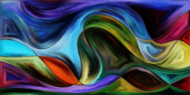 Modern sanatın konuda dalgalı formlarının arka plan