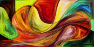 Modern sanatın konuda dalgalı formlarının arka plan