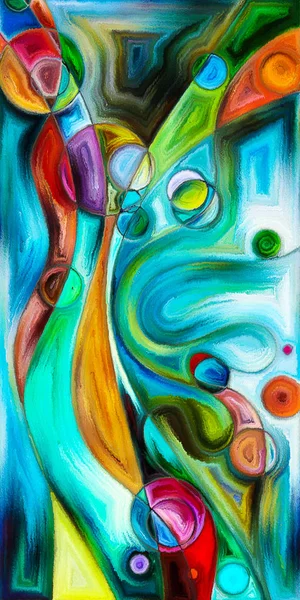 Çağdaş sanat konularındaki çember ve eğrilerin soyut arkaplanı