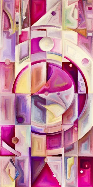 Arka plan renkli şekil parçaları modern sanatın konuda oluşur