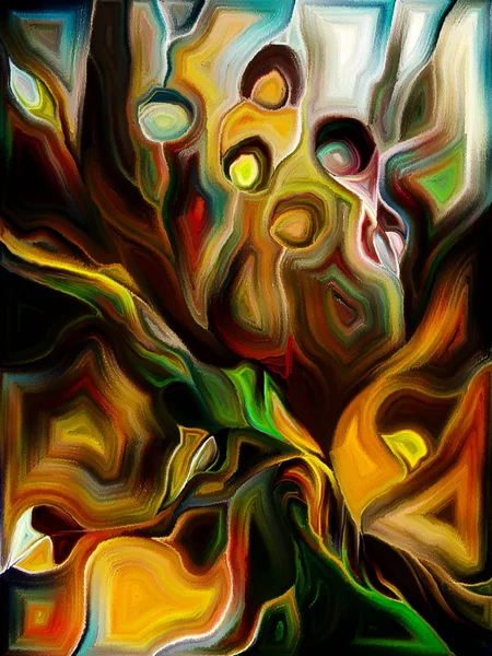 Painting Colorful Organic Forms Subject Abstract Art Nature — Stock Photo, Image