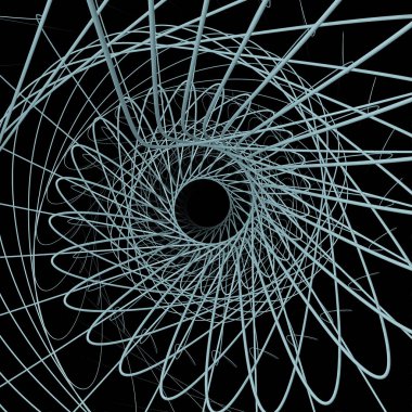 Girdap Meydanı'nda. merkezi etrafında dönen satırları dönen 3d render