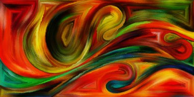 Modern sanatın konuda dalgalı formlarının arka plan