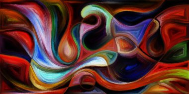 Modern sanatın konuda dalgalı formlarının arka plan