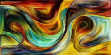 Modern sanatın konuda dalgalı formlarının arka plan