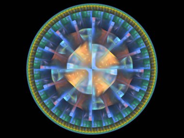 Grafik tasarım ve sanatta kullanılmak üzere karmaşık fraktal desenlerin yüksek çözünürlüklü çizimi