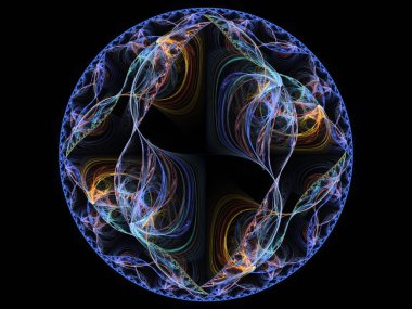 Grafik tasarım ve sanatta kullanılmak üzere karmaşık fraktal desenlerin yüksek çözünürlüklü çizimi