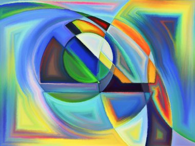 Uçak bölümü serisi. Sanat, resim, tasarım ve eğitim konularında soyut biçimlerin arkaplanı ve şekli