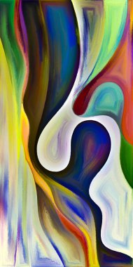 Arka plan şekilleri ve eğrileri modern sanatın konuda oluşur