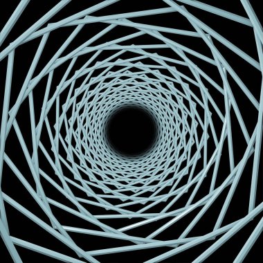 Girdap Meydanı'nda. merkezi etrafında dönen satırları dönen 3d render