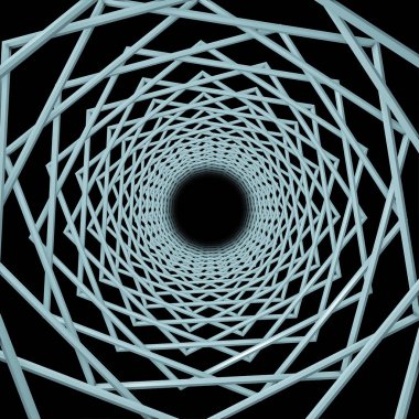 Girdap Meydanı'nda. merkezi etrafında dönen satırları dönen 3d render