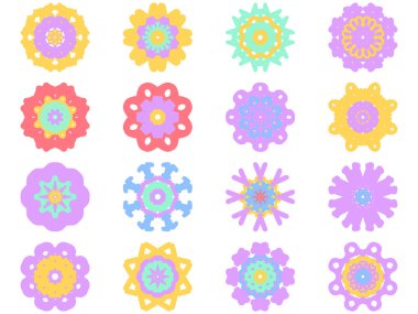 Çiçek simgesi izole Eps10 vektör formatında