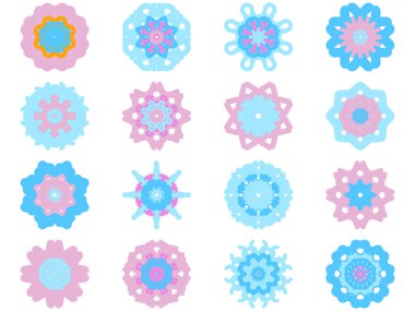 Çiçek simgesi izole Eps10 vektör formatında