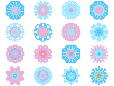 Çiçek simgesi izole Eps10 vektör formatında