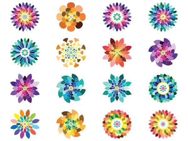 Çiçek simgesi izole Eps10 vektör formatında