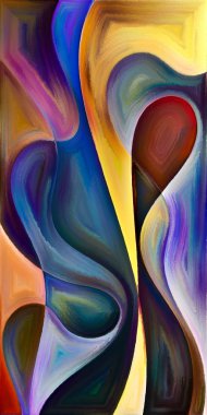 Arka plan şekilleri ve eğrileri modern sanatın konuda oluşur