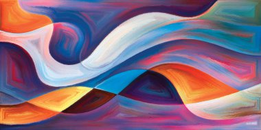 Arka plan modern sanatın konuda eğri şekiller oluşur