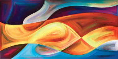 Arka plan modern sanatın konuda eğri şekiller oluşur