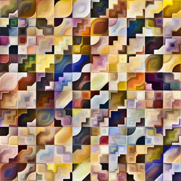 現代美術の主題の色形フラグメントで構成される抽象的な背景 — ストック写真