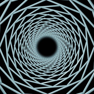 Girdap Meydanı'nda. merkezi etrafında dönen satırları dönen 3d render