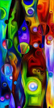 Çağdaş sanat konularındaki çember ve eğrilerin soyut arkaplanı